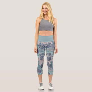 I Survived Blue Covid Virus Capri Leggings