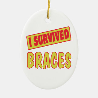 I SURVIVED BRACES CERAMIC TREE DECORATION