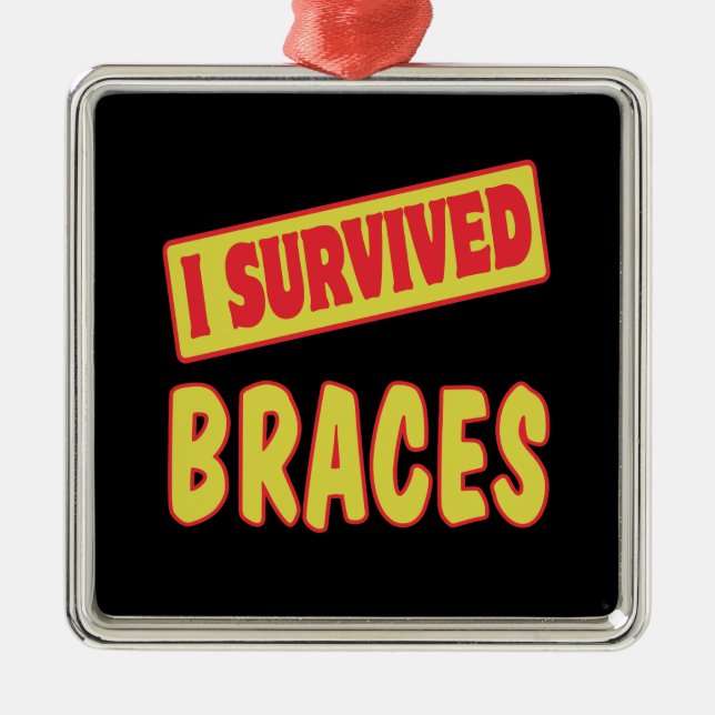 I SURVIVED BRACES METAL TREE DECORATION (Front)