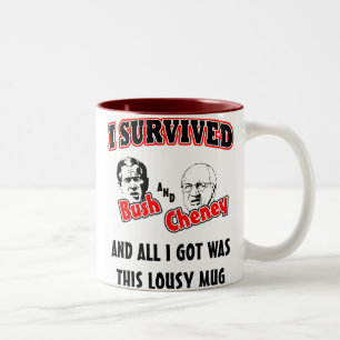 I Survived Bush and Cheney Two-Tone Coffee Mug