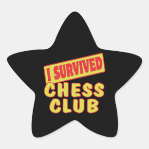I SURVIVED CHESS CLUB STAR STICKER