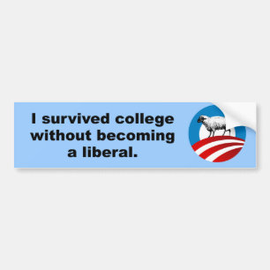I survived college without becoming a liberal bumper sticker