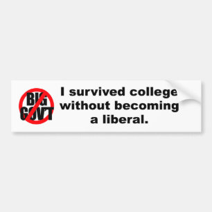 I survived college without becoming a liberal bumper sticker