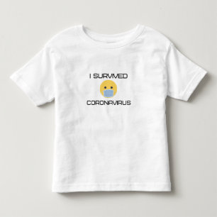 I survived covid 19 happy face toddler T-Shirt