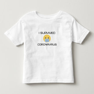 I survived covid 19 happy face toddler T-Shirt