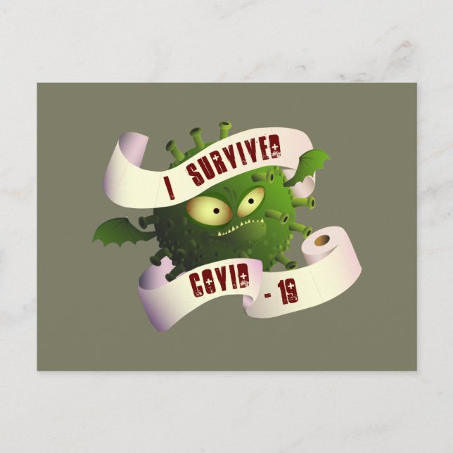 I survived COVID-19 Postcard (Front)