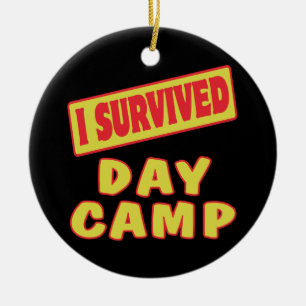 I SURVIVED DAY CAMP CERAMIC TREE DECORATION