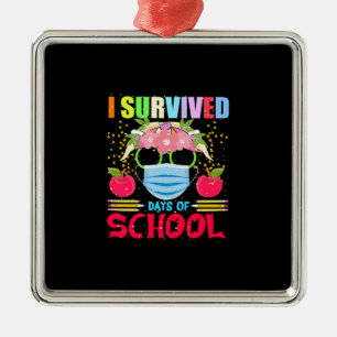 I Survived Days Of School Metal Tree Decoration