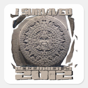 I SURVIVED December 21 2012 Square Sticker