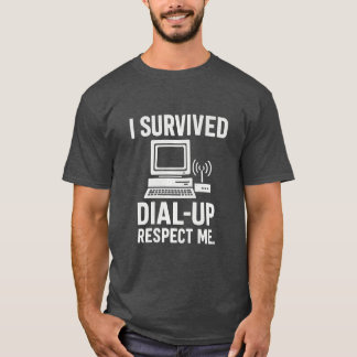i Survived Dial Up Vintage Tech Throwback Premium T-Shirt