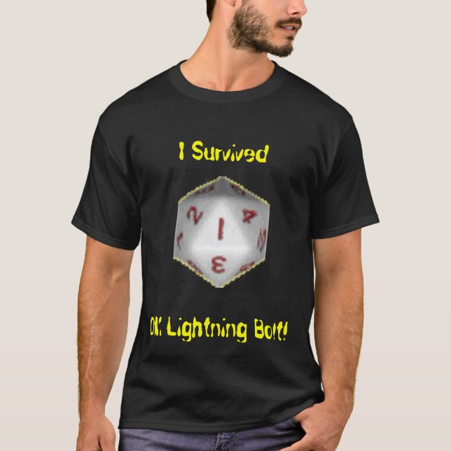 I Survived DM Lightning Bolt! T-Shirt (Front)