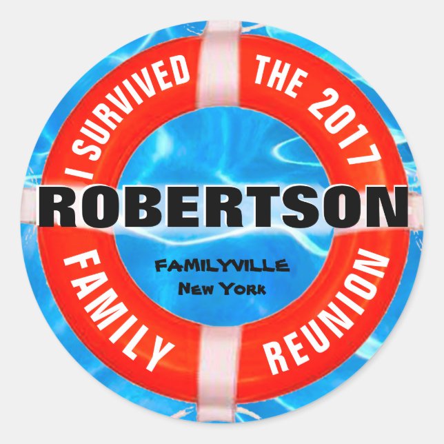 I Survived Family Reunion Classic Round Sticker (Front)