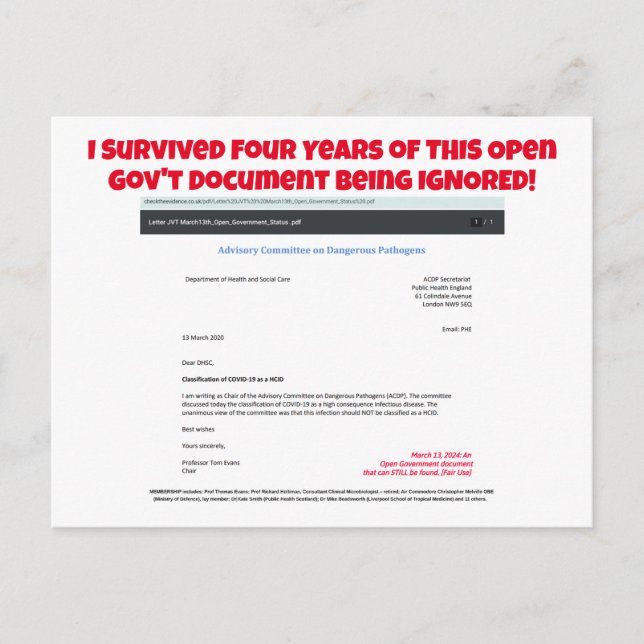 I Survived Four Years by RoseWrites Postcard (Front)