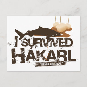 I survived Hákarl postcard