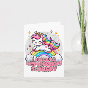 I Survived Hemorrhoid Surgery Sarcastic Funny Hemo Card