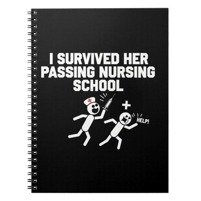 I Survived Her Passing Nursing School Nurse Notebook (Front)