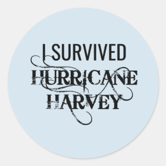 I Survived Hurricane Harvey Classic Round Sticker