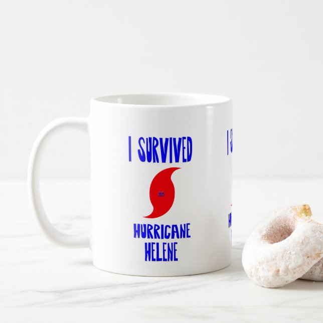 I Survived Hurricane Helene Coffee Mug (With Donut)