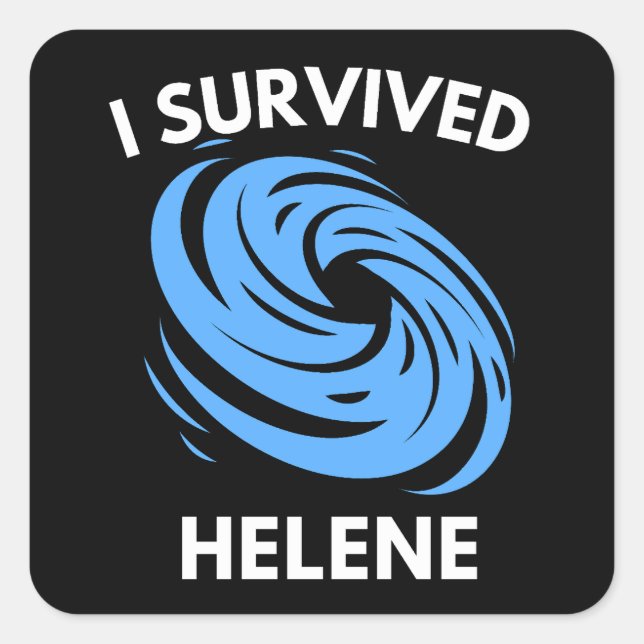 I Survived Hurricane Helene Square Sticker (Front)