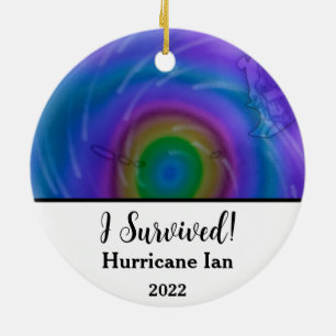 I Survived! Hurricane Ian 2022 Ceramic Tree Decoration