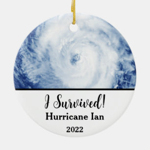 I Survived! Hurricane Ian 2022 Ceramic Tree Decoration