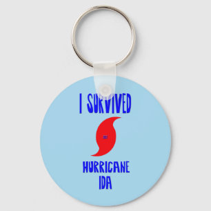 I Survived Hurricane Ida Key Ring