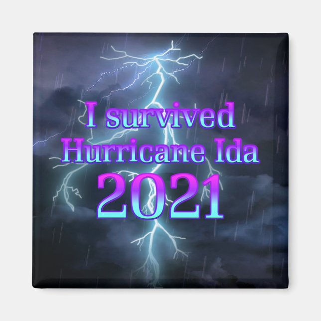 I survived Hurricane Ida Magnet (Front)