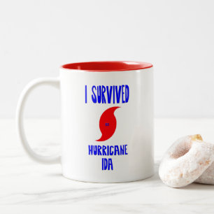 I Survived Hurricane Ida Two-Tone Coffee Mug