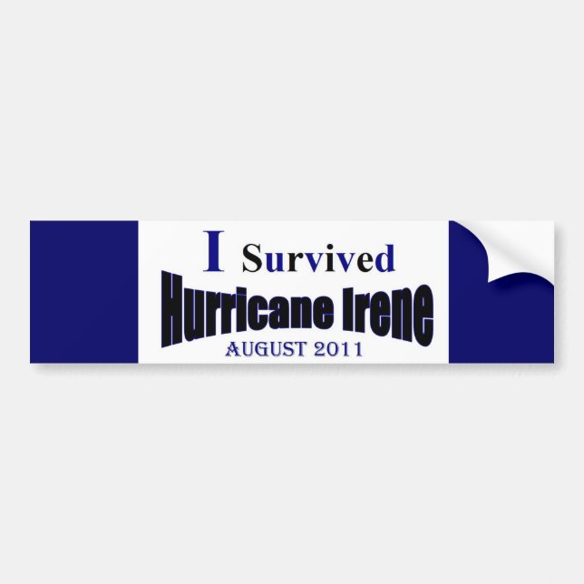 I Survived Hurricane Irene Bumper Sticker (Front)