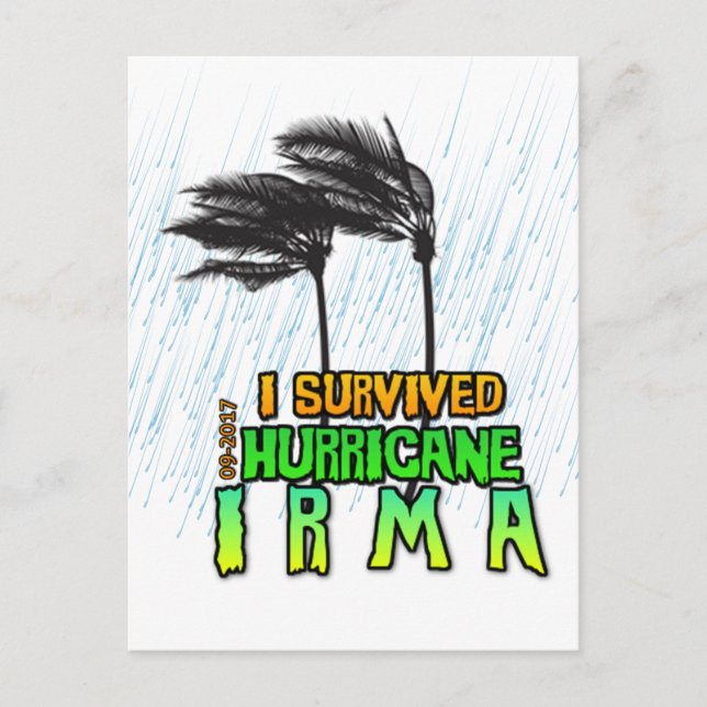 I survived Hurricane Irma Postcard (Front)