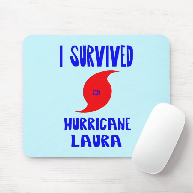 I Survived Hurricane Laura Mouse Mat (With Mouse)