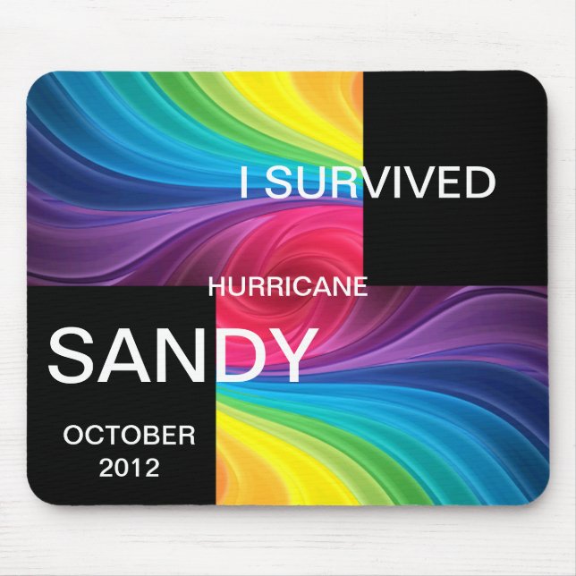 I SURVIVED HURRICANE SANDY 2012 MOUSE MAT (Front)