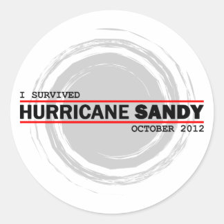 I Survived Hurricane Sandy Classic Round Sticker