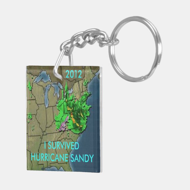 I SURVIVED HURRICANE SANDY KEY RING (Back Right)