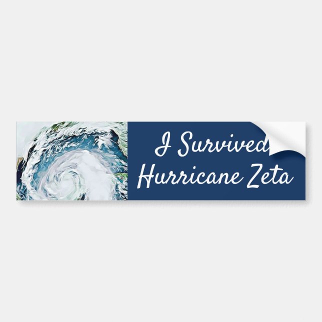 I Survived Hurricane Zeta Bumper Sticker (Front)