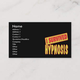 I SURVIVED HYPNOSIS BUSINESS CARD