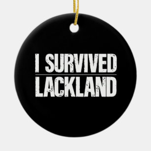 I Survived Lackland AFB Basic Military Training Ceramic Tree Decoration