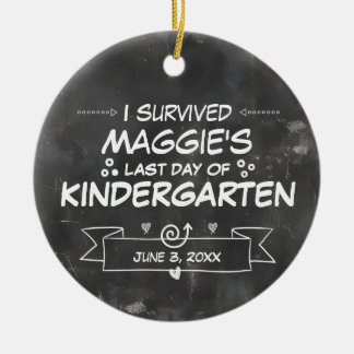 I Survived LAST Day of School Kids Ceramic Tree Decoration