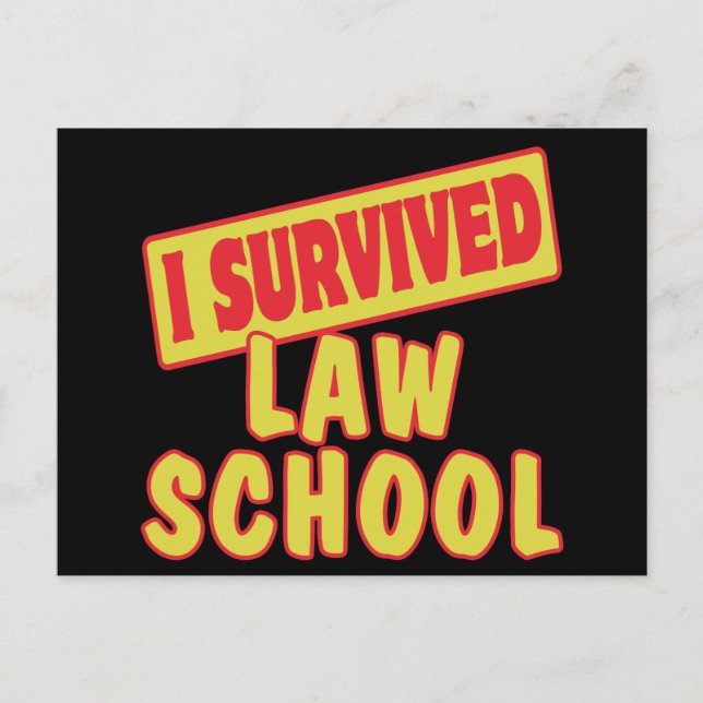 I SURVIVED LAW SCHOOL POSTCARD (Front)