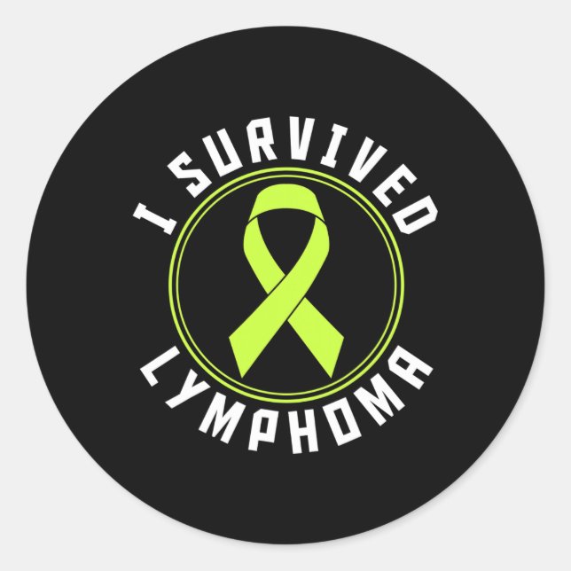 I Survived Lymphoma Awareness  Classic Round Sticker (Front)
