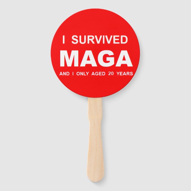 I Survived MAGA  Hand Fan (Front)