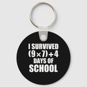 I Survived Math Equation 67 Days Of School  Key Ring
