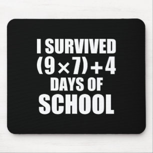 I Survived Math Equation 67 Days Of School Mouse Mat