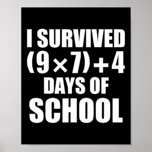 I Survived Math Equation 67 Days Of School  Poster