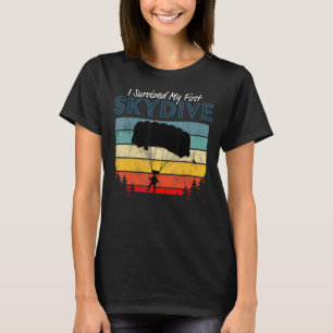 I Survived My First Skydive Skydiving Vintage T-Shirt