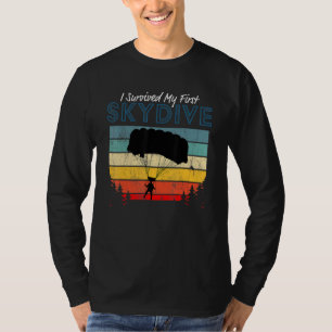 I Survived My First Skydive Skydiving Vintage T-Shirt