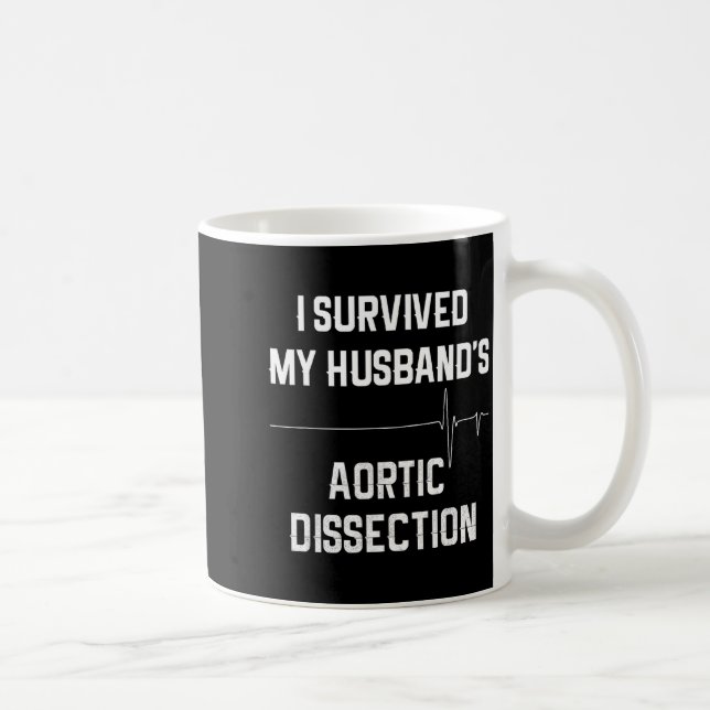 I Survived My Husbands Aortic Dissection  Coffee Mug (Right)
