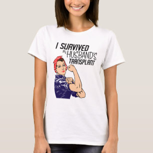 I Survived My Husband's Transplant Funny Caregiver T-Shirt