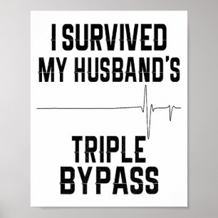 I Survived My Husbands Triple Byp Supportive Wife Poster