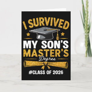 I Survived My Son's Masters Degree Graduation Gift Card